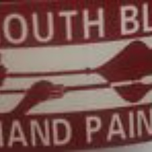 Bronners Glass Hand Painted Red Blue Flowers leaves Egg Ornament-Easter Spring - Picture 2 of 3